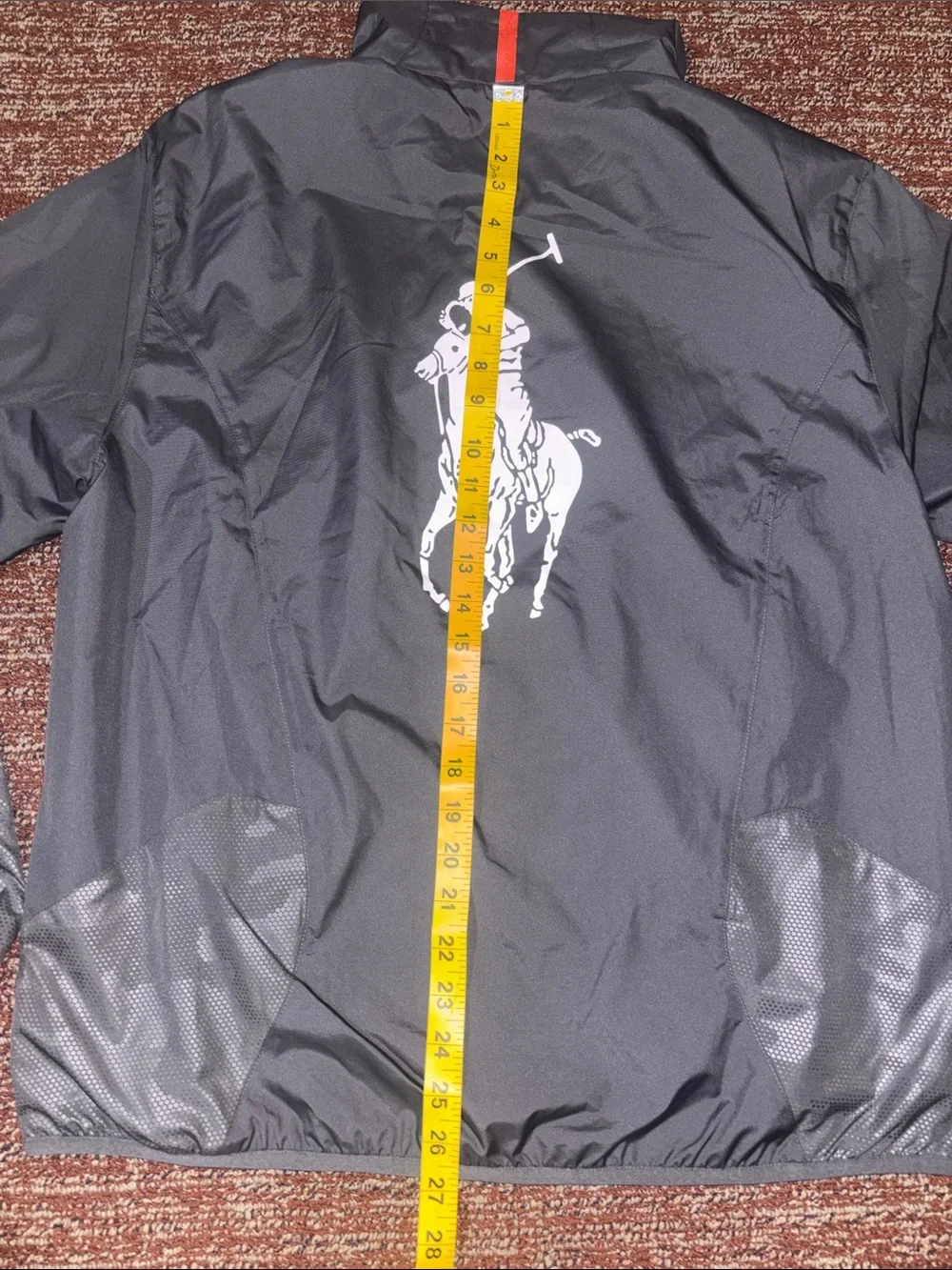 Polo Ralph Lauren big pony grey windbreaker active reflective designer coat Med